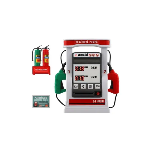 Teddies Benzínová pumpa se zvukem a světlem, 17 x 23 x 6 cm