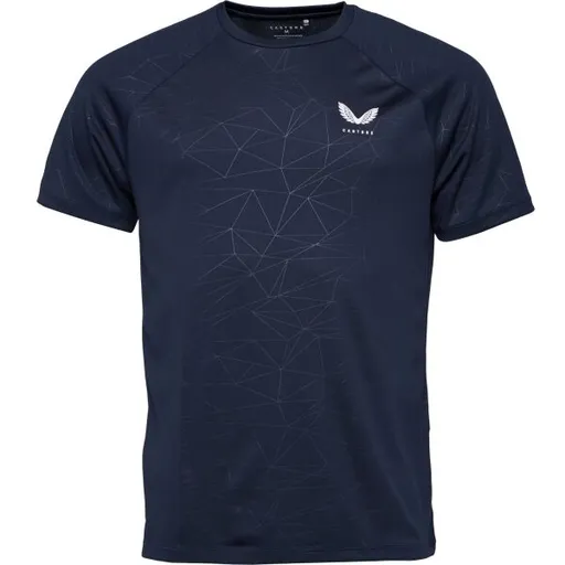 CASTORE AOP SS T-SHIRT Pánské sportovní triko, tmavě modrá, velikost