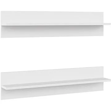 Shumee Nástěnné 2 ks bílé 80×11,5×18 cm dřevotříska, 807333 (807333)