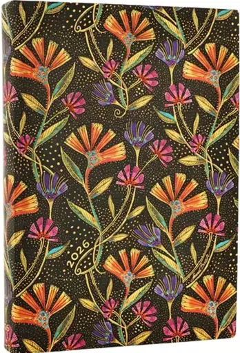Diář Paperblanks 2026 - Wild Flowers - 12M, Midi, Day-at-a-Time
