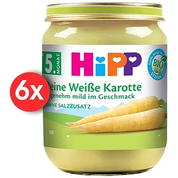 HiPP BIO Bílá mrkev  6× 125 g (4062300217652)
