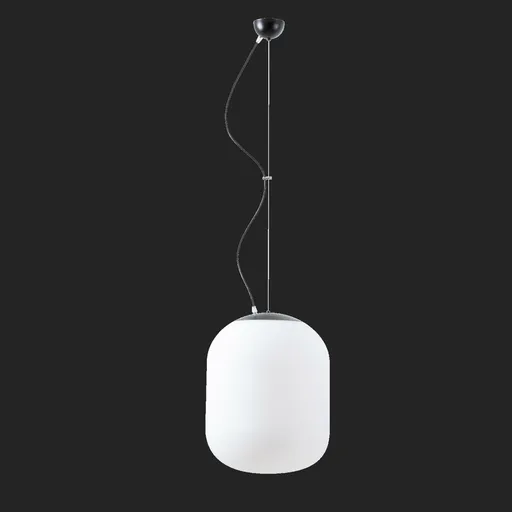 OSMONT TAN67830 TANIA L2 závěsné skleněné svítidlo černá / bílá IP40 4000 K 41W LED nouzové kombinované 3 h