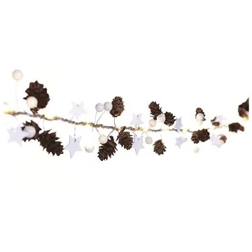 EMOS LED vánoční girlanda – šišky, 1,7 m, 2x AA, vnitřní, teplá bílá (DCGW04)