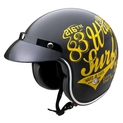 Moto přilba W-TEC Café Racer 3Ways Surf Yellow XS (53-54)