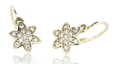 Cutie Diamonds Dětské náušnice Hvězdičky ze žlutého zlata s brilianty DC2206-10-00-X-1