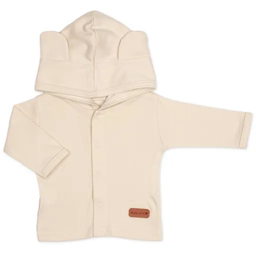 Baby Nellys Bavlněná souprava pro miminko do porodnice 5D, Made with love, béžová, vel. 56