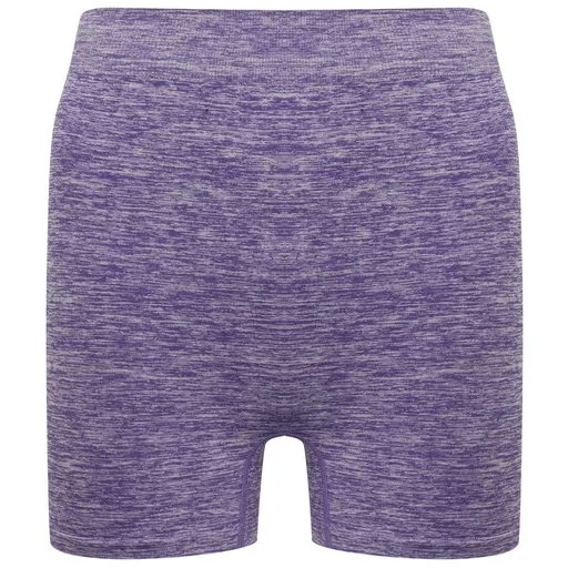 Tombo Dámské bezešvé sportovní kraťasy - Fialový melír | L/XL