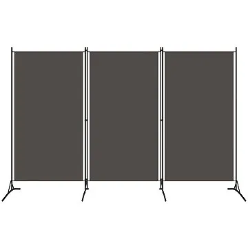 3dílný paraván antracitový 260 x 180 cm (320733)