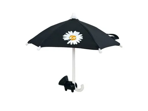 Deštník pro telefon s přísavkou Kytička Black