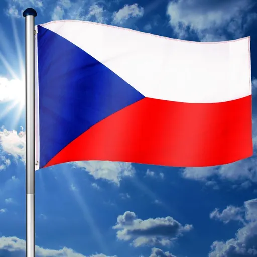 Tuin 60942 Vlajkový stožár vč. vlajky Česká republika - 6,50 m