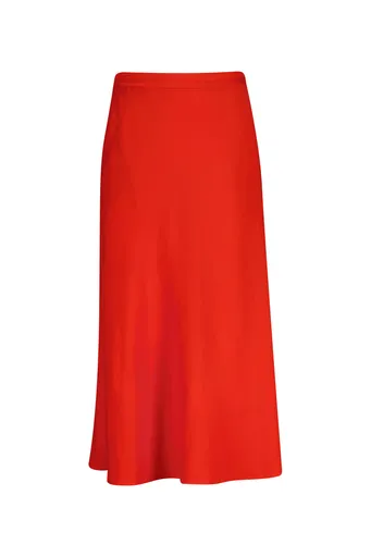 SUKNĚ GANT FLARED LINEN BLEND SKIRT PERFECT RED