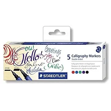 STAEDTLER kaligrafický, oboustranný, 5 barev (4007817186503)