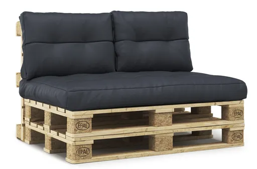 CountrySide Sada polstrů na paletu Comfort antracit (1x polstr 120x80cm + 2x polštář 60x40 cm)