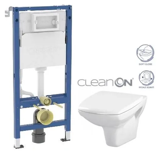 GEBERIT DuofixBasic bez tlačítka + WC CERSANIT CLEANON CARINA + SEDÁTKO 458.103.00.2 X CA2