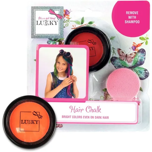 LUKKY křída na vlasy s aplikátorem, červená