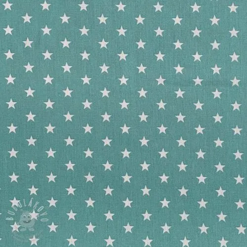 Bavlněná látka Petit stars fresh sage