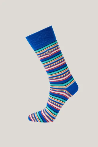 PONOŽKY GANT SHIELD MULTISTRIPE SOCKS LAPIS BLUE