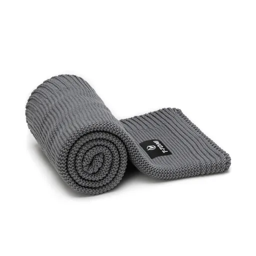 T-tomi Pletená deka Dark grey waves