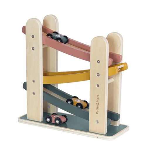 PETITE&MARS Hračka dřevěná závodní dráha Milky Way Wood of Mars 18m+ Aurora Pink