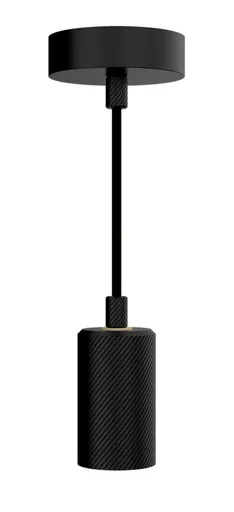 Segula závěsné svítidlo E27 patice pro designovou žárovku, černá, 2m látkový kabel a baldachýn 930908