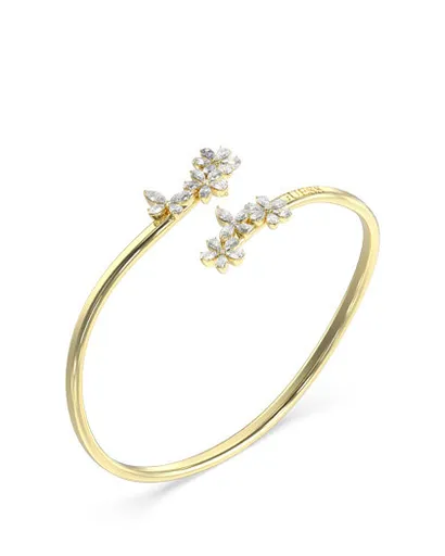 Guess Pevný pozlacený náramek se zirkony Lily JUBB05103JWYG 5,5 cm