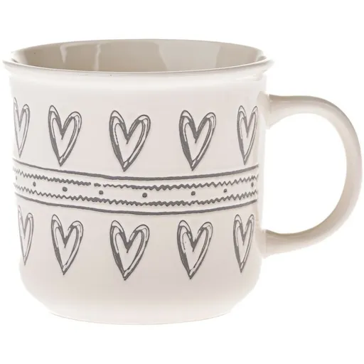 Keramický hrnek Srdíčka II, 450 ml