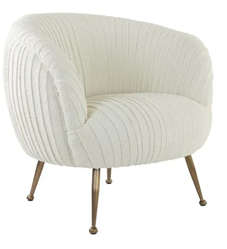 Krémové designové křeslo Tilton bouclé - 78*60*75cm Light & Living