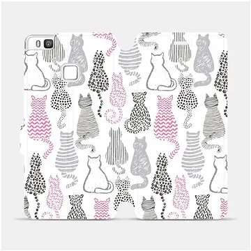 Flipové pouzdro na mobil Huawei P9 Lite - MX01S Kočičí zádíčka (5903516001026)