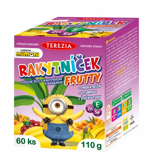 Terezia Company Rakytníček Frutty želatinky+Zn+Se+Vitamin E Mimoni 60 kusů
