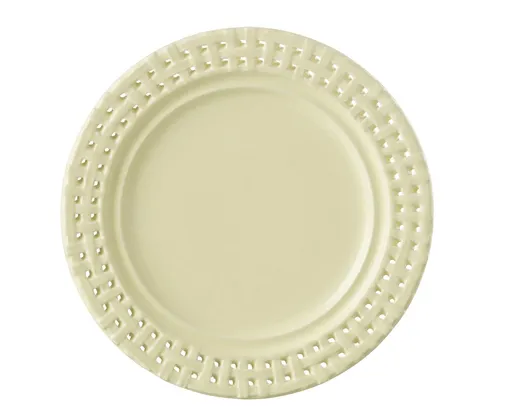 Žlutý keramický dezertní talíř Hella Yellow - Ø20*2 cm J-Line by Jolipa