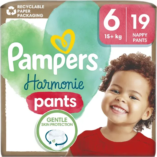 Pampers Harmonie Pants Size 6 plenkové kalhotky 13 - 19 kg 19 ks