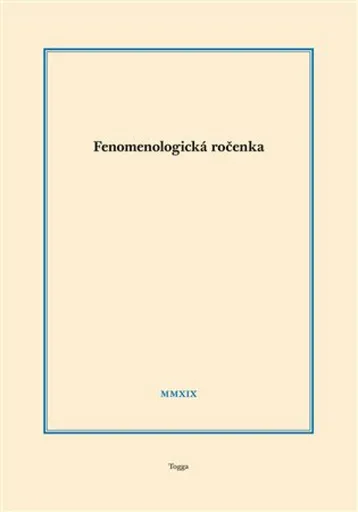 Fenomenologická ročenka 2019 - Aleš Novák