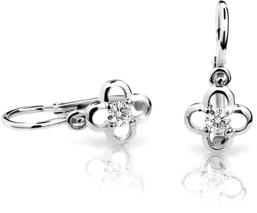 Cutie Jewellery Dětské náušnice z bílého zlata C1944-10-X-2 bílá