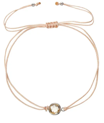 Evolution Group - Pavona Béžový kabala náramek s krystalem 13041.3 beige