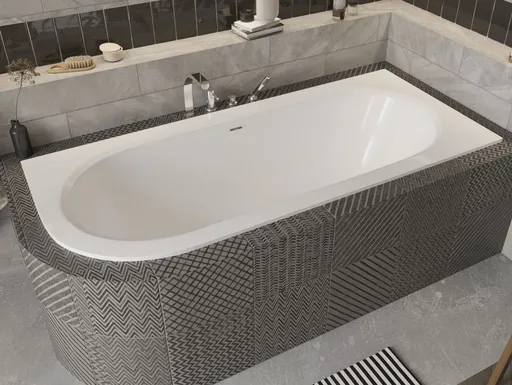 BESCO Asymetrická vana AVITA SLIM+ Nožičky k vaně S nožičkami, Rozměr vany 180 × 80 Způsob provedení Pravé VANAVIT18SLIMPP+OLVPINOZSTELWD