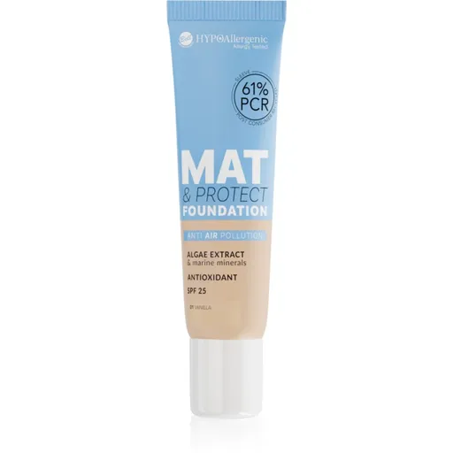 Bell HYPOallergenic Mat & Protect dlouhotrvající matující make-up SPF 25 odstín 01 Vanilla 30 g
