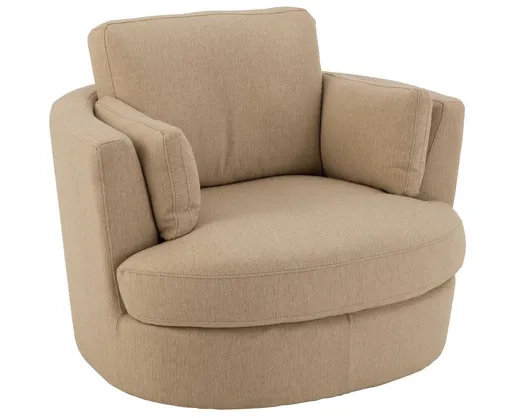 Béžové kulaté křeslo Swivel Beige - 98*107*88cm J-Line by Jolipa