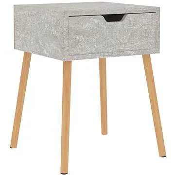 SHUMEE Noční stolek betonově šedý 40 × 40 × 56 cm dřevotříska , 326803 (326803)