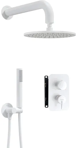 DEANTE Silia bílá, Podomítkový sprchový set, včetně telesa se sprchovou hlavicí BXYYAQSM
