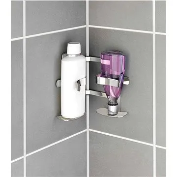 WENKO BEZ VRTÁNÍ TurboLoc CLIPPSY - Rohový držák na šampóny, kovově lesklý (z22351100)