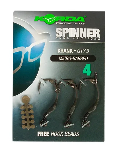 Korda háčky spinner hook sections krank-velikost 6