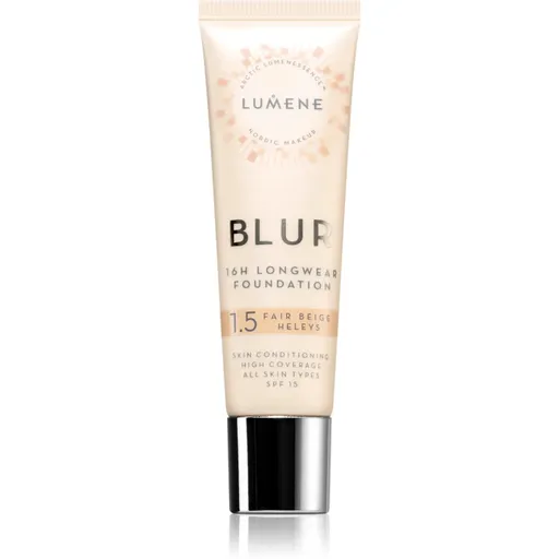 Lumene Blur 16h Longwear dlouhotrvající make-up SPF 15 odstín 1,5 Fair Beige (Neutral) 30 ml