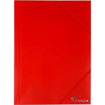VICTORIA A4 s gumičkou a chlopněmi, červené (IRVG01)