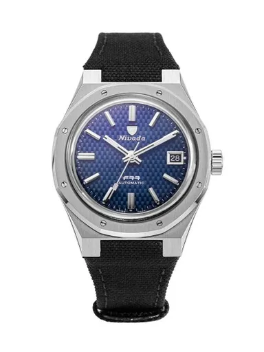 Nivada Grenchen F77 Blue Date 69001A77 - Canvas Velcro Strap