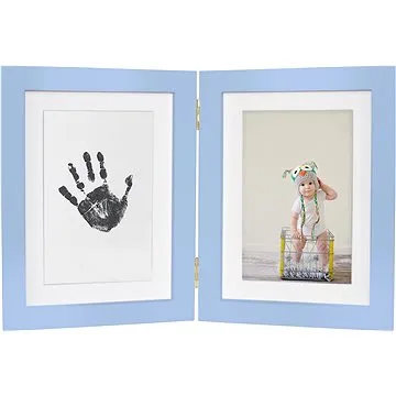 GOLD BABY Otevírací rámeček na inkoustový otisk - modrý (0712221439018)