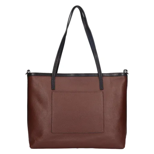 Dámská kožená kabelka Gianní Conti Lotta - hnědo-černá