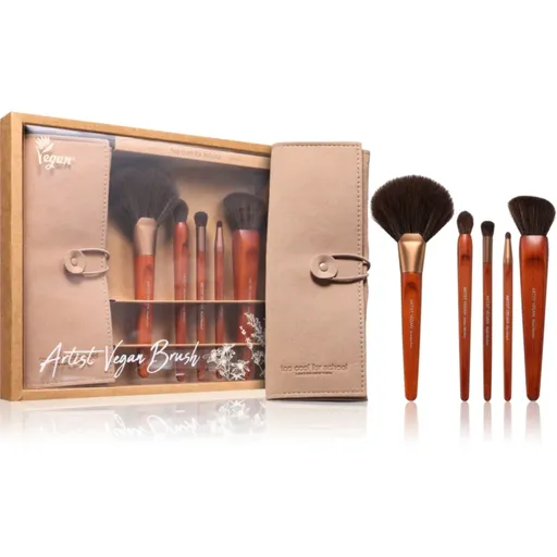 Too Cool For School Artist Vegan Brush Set sada štětců s pouzdrem