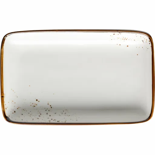 Mäser Obdélníkový tác Pintar White hnědé tečky 21 x 13 x 3 cm