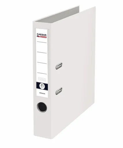 Pořadač A4 5cm pákový PP Imperator Rado bílý prstokroužek