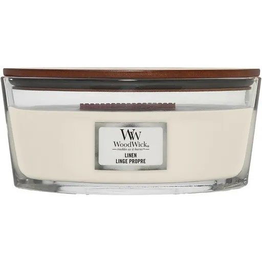 WoodWick Vonná svíčka loď Linen, 453 g